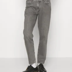 Pier One Mid Raise Straight Fit - Relaxed Fit Jeans - Grey Denim