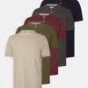Pier One 5 Pack - Poloshirt - Bordeaux/Olive/Dark Grey -Pier One-Winkel 2dccb17fd9c548dba56d4284bed5110a