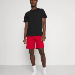 Pier One 3 Pack - Pyjamabroek - Black/Mottled Dark Grey/Red