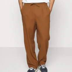 Pier One Drawcord Trousers Linen Blend - Broek - Brown