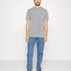 Pier One 3 Pack - T-Shirt Basic - Mottled Light Grey/Pink/Black