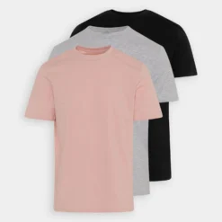 Pier One 3 Pack - T-Shirt Basic - Mottled Light Grey/Pink/Black -Pier One-Winkel 99867f7702c549b5b66de9a87bff9eae scaled