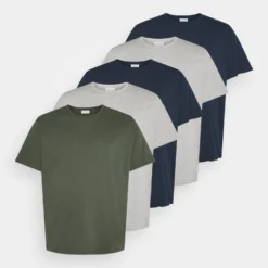 Pier One 5 Pack - T-Shirt Basic - Khaki/Grey/Dark Blue -Pier One-Winkel d3fe6e185c83415bbbdfd7d53b4f9bb2 scaled