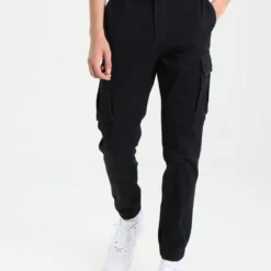 Pier One Cuffed Skinny Trouser- Cargobroek - Black