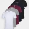 Pier One 5 Pack - Poloshirt - Black/White/Bordeaux/Navy/Gray Marl -Pier One-Winkel e7f3b5380f9d45399476922a034db884