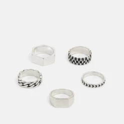 Pier One 5 Pack - Ring - Silver-Coloured